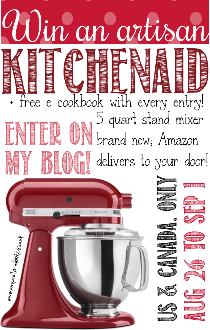 EPIC Giveaway!! KitchenAid Artisan Stand Mixer and Free E-Book! – A Kitchen  Hoor's Adventures