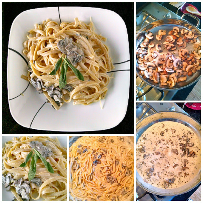 Deliciously creamy and flavorful, yet still low in fat, this Creamy Portobello Alfredo comes together in a breeze for a date night dinner.