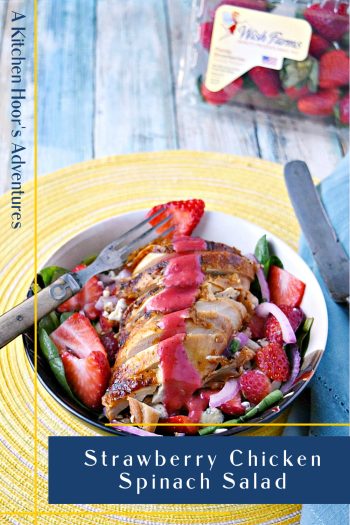 Get your daily dose of greens with a twist of sweetness. This Strawberry Chicken Spinach Salad is a light and refreshing meal. Perfect for summer! #StrawberryChickenSpinachSalad #HealthyEating #SummerSaladLover #CleanEatingJourney #HealthyEats #StrawberryChickenSalad #SpinachSquad #SummerSaladGoals