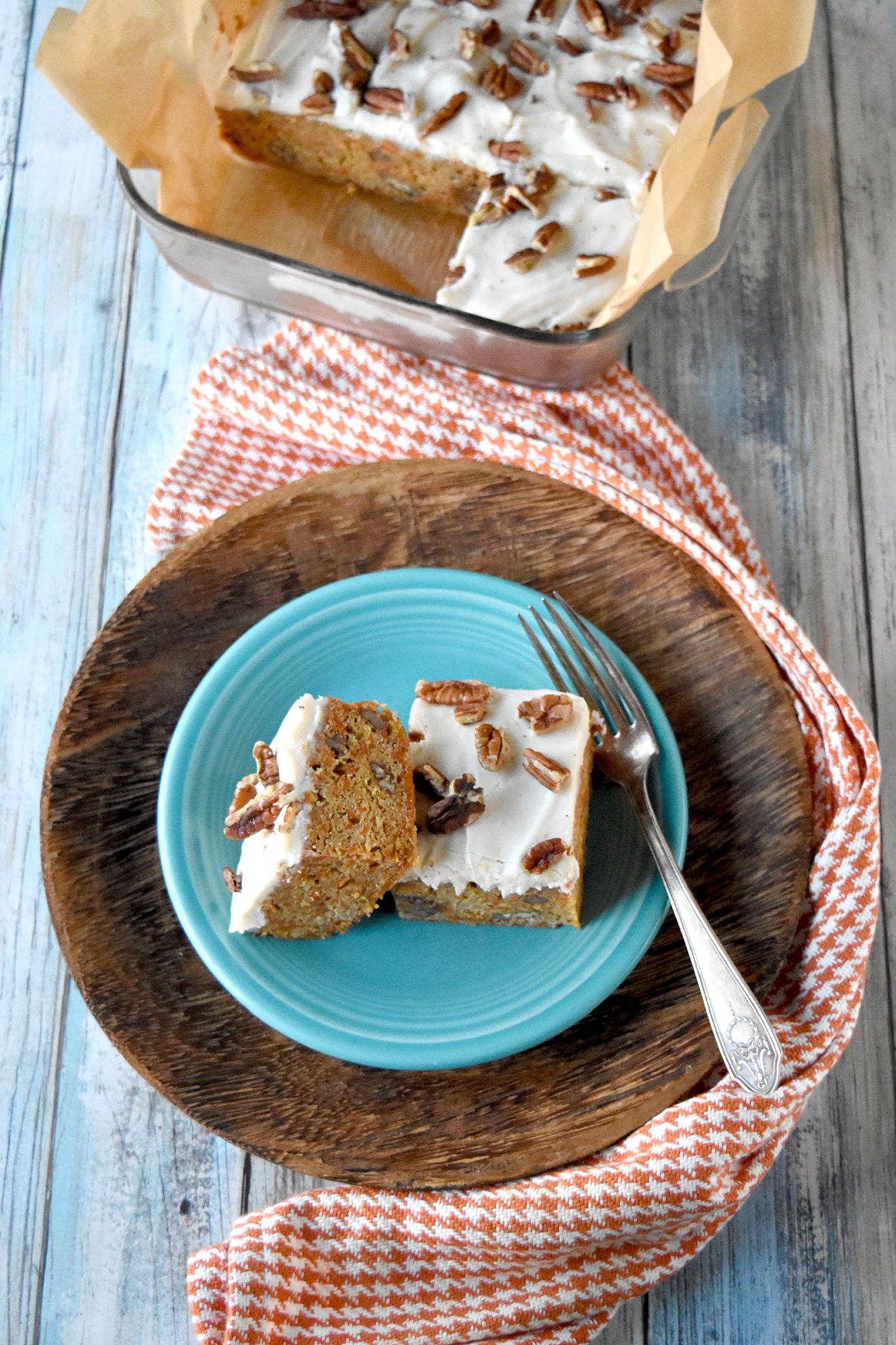 Carrot cake meets blondies, and it's a match made in dessert heaven. These gooey, flavorful bars are sure to satisfy any sweet tooth.  #CarrotCakeBlondies #BakedTreats #DessertLovers #BakingfromScratch #SweetToothSatisfaction
