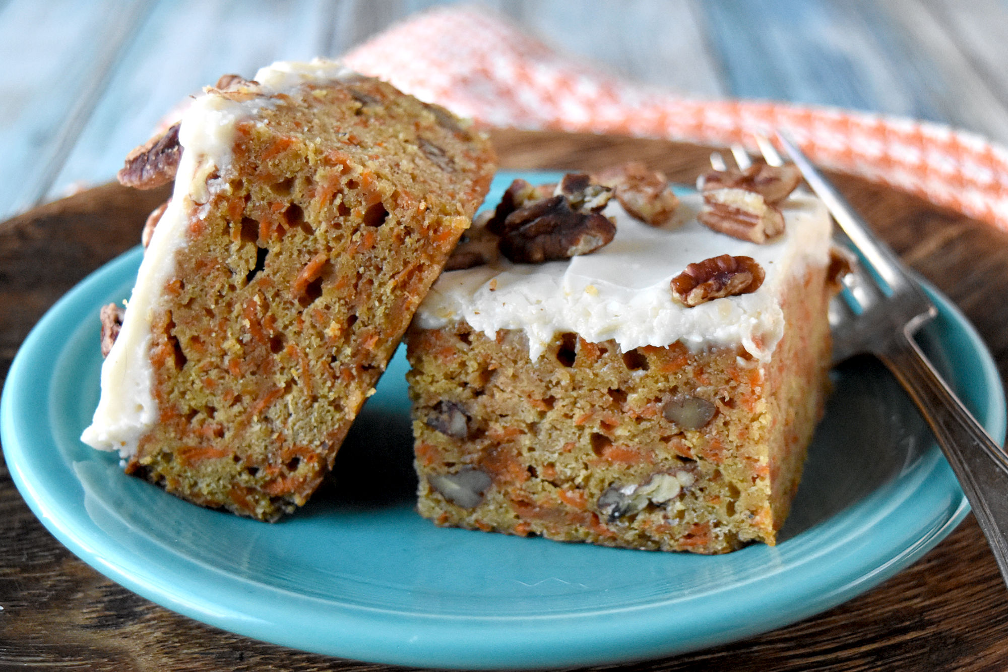 Carrot cake meets blondies, and it's a match made in dessert heaven. These gooey, flavorful bars are sure to satisfy any sweet tooth.  #CarrotCakeBlondies #BakedTreats #DessertLovers #BakingfromScratch #SweetToothSatisfaction
