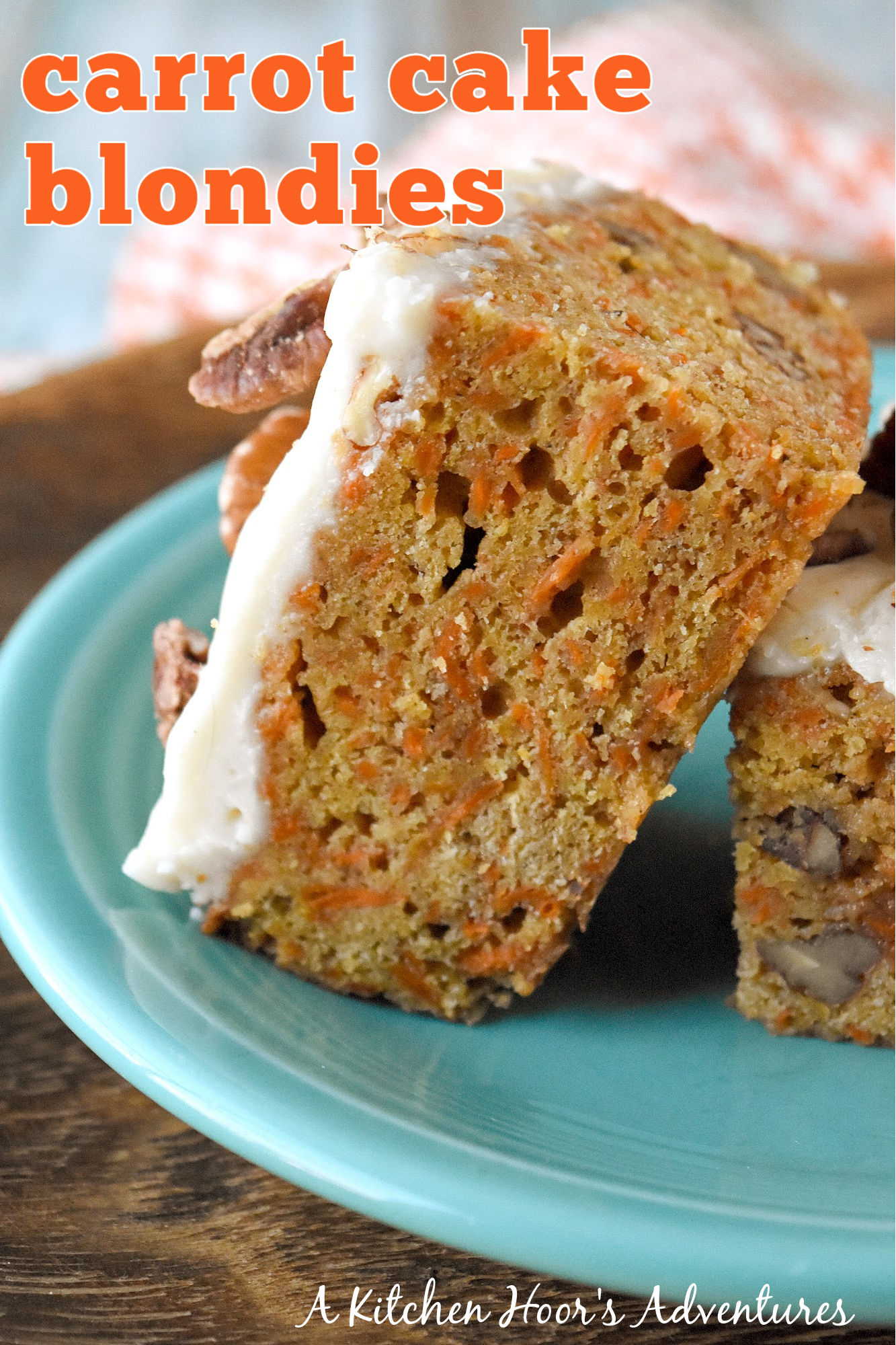 Carrot cake meets blondies, and it's a match made in dessert heaven. These gooey, flavorful bars are sure to satisfy any sweet tooth.  #CarrotCakeBlondies #BakedTreats #DessertLovers #BakingfromScratch #SweetToothSatisfaction
