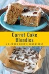 Carrot cake meets blondies, and it's a match made in dessert heaven. These gooey, flavorful bars are sure to satisfy any sweet tooth. #CarrotCakeBlondies #BakedTreats #DessertLovers #BakingfromScratch #SweetToothSatisfaction