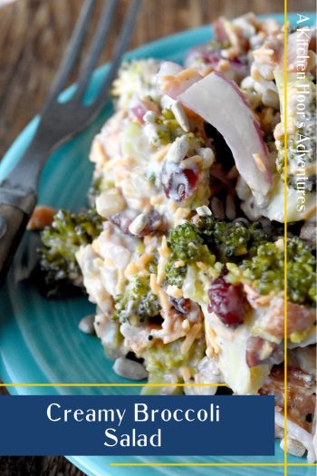 Skip the boring side salads and try this Creamy Broccoli Salad instead! Bursting with flavor and nutrients, it's the perfect accompaniment to any holiday meal. #healthyeating #creamysalad #cleaneating #broccolisalad #SaladLoversUnite #VeggieDelight  #EatYourGreens #holidaysidedish #sidedishrecipe #sidesalad